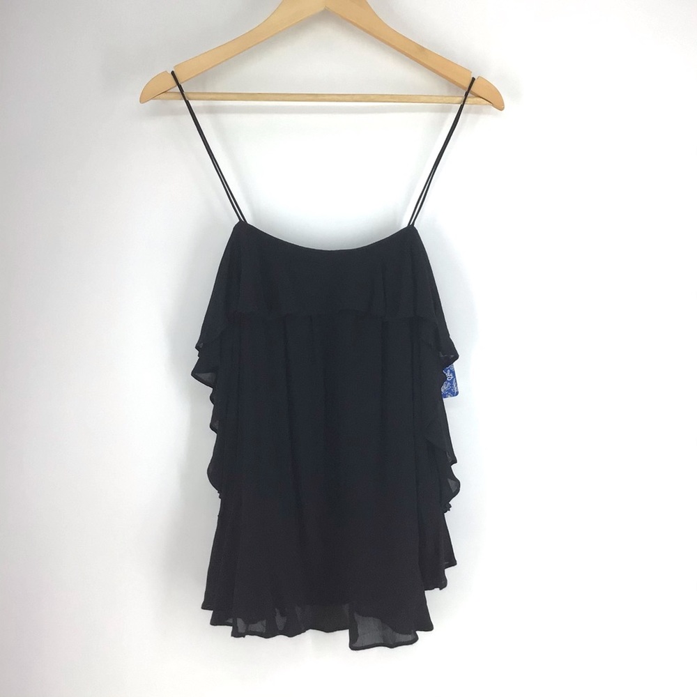 Free People Cascades Black Camisole Top NWT